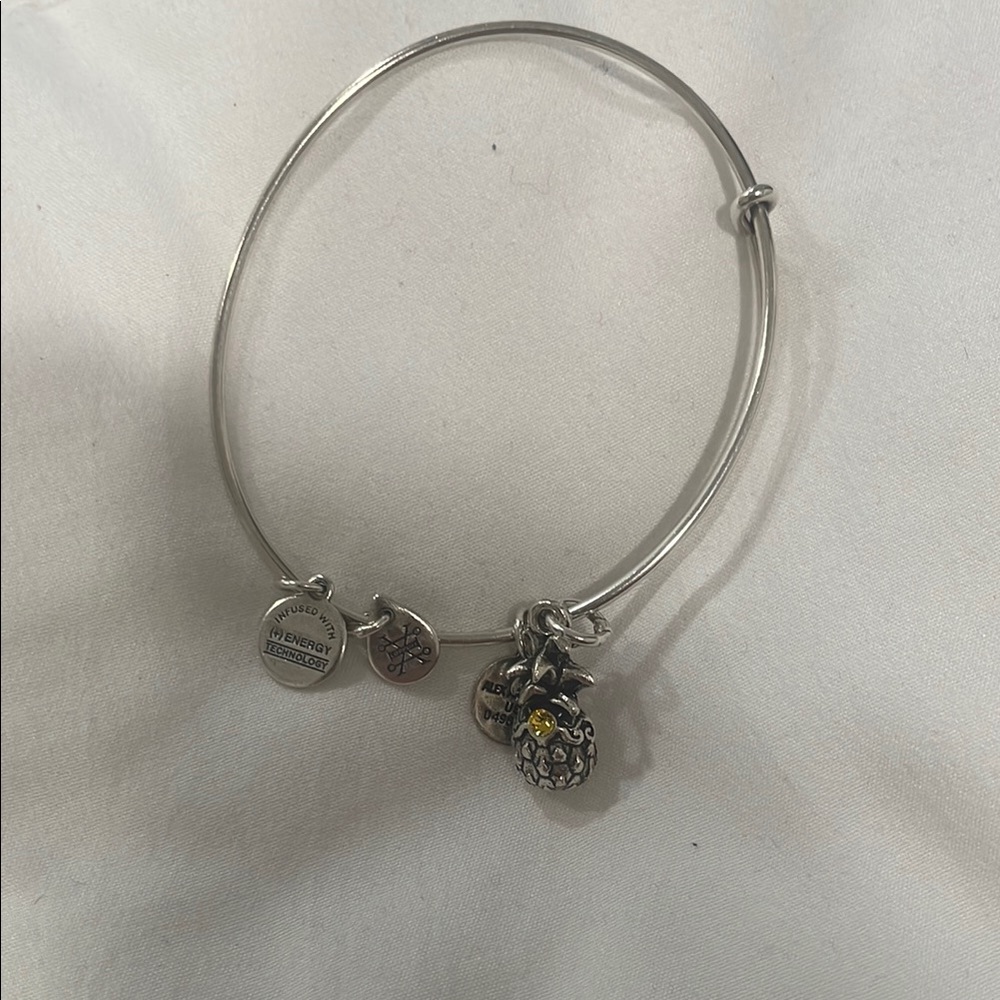 Silver Charm Bangle Bracelet